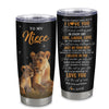 Personalized To My Niece Tumbler From Aunt Auntie Stainless Steel Cup Live Laugh Love Lion Niece Birthday Gifts Positive Graduation Christmas Custom Travel Mug | siriusteestore