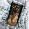 Personalized To My Niece Tumbler From Aunt Auntie Stainless Steel Cup Live Laugh Love Lion Niece Birthday Gifts Positive Graduation Christmas Custom Travel Mug | siriusteestore