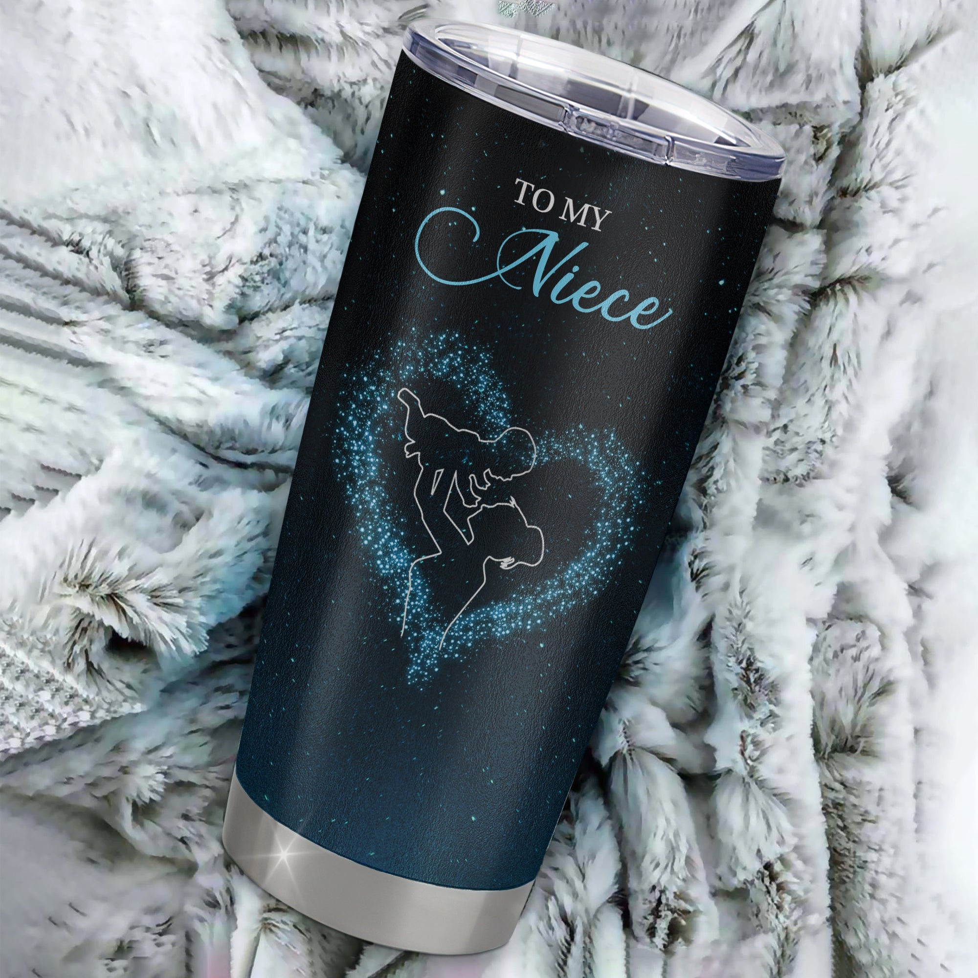 Personalized To My Niece Tumbler From Aunt Auntie Stainless Steel Cup Promise To Love You Niece Birthday Graduation Christmas Travel Mug | siriusteestore