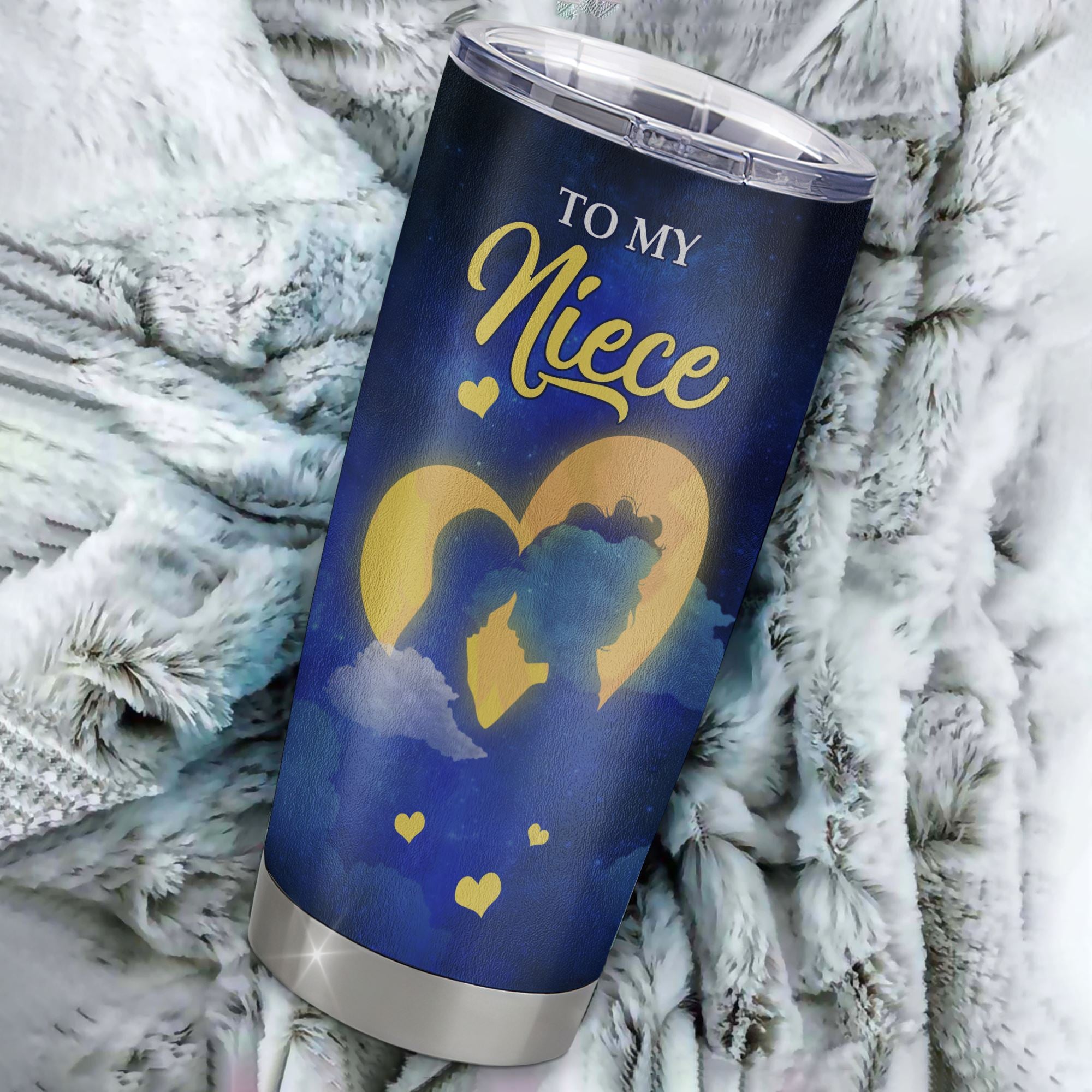 Personalized To My Niece Tumbler From Aunt Auntie Stainless Steel Cup Wherever Your Journey Niece Birthday Gifts Graduation Christmas Custom Travel Mug | siriusteestore