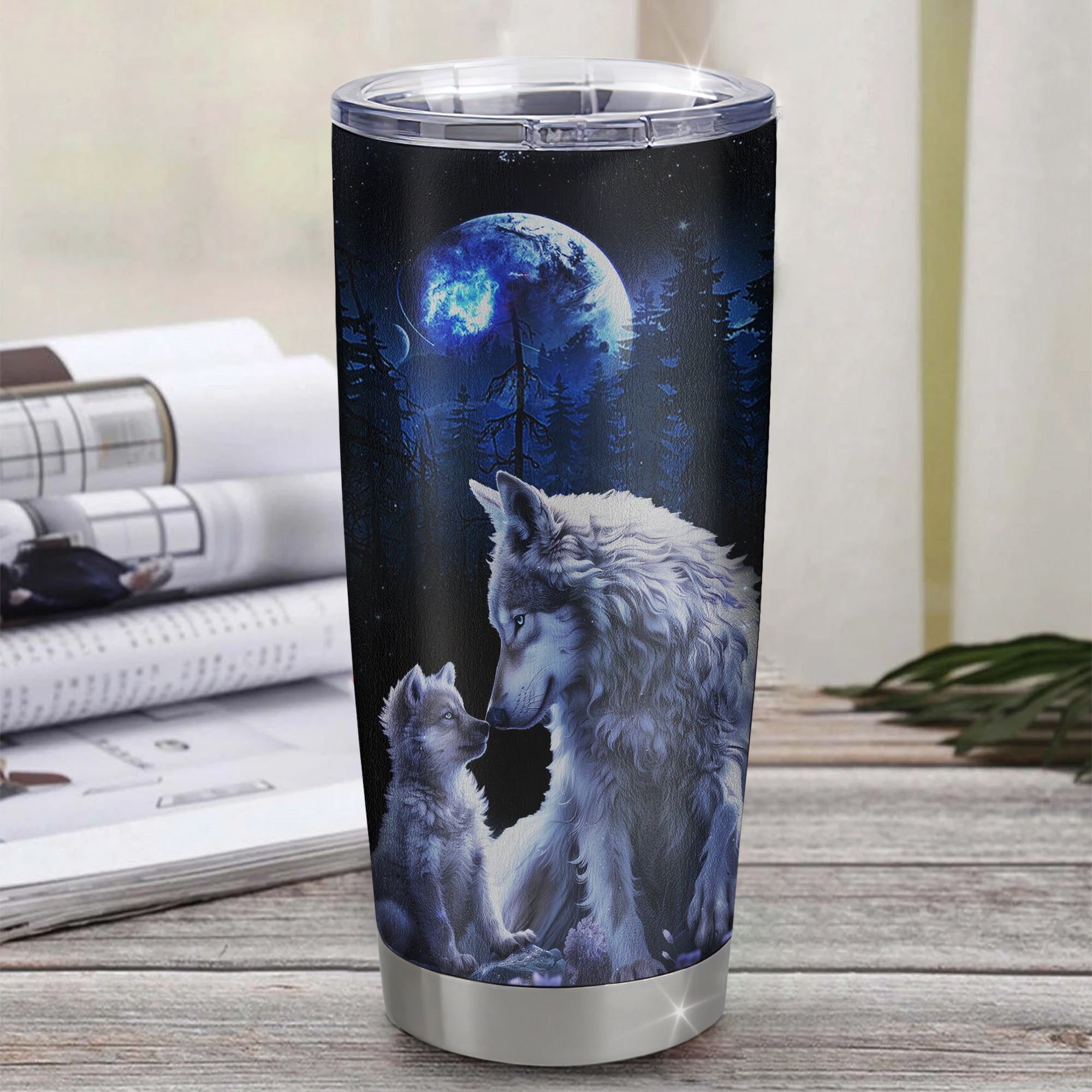Personalized To My Niece Tumbler From Aunt Auntie Uncle Stainless Steel Wolf Never Forget How Much I Love You Niece Birthday Graduation Christmas Travel Mug | siriusteestore