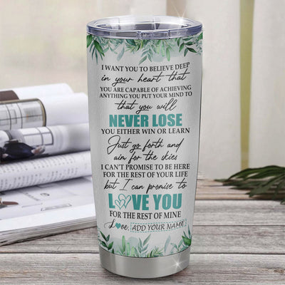Personalized To My Niece Tumbler From Aunt Uncle Auntie You Will Never Lose Elephant Niece Birthday Gifts Graduation Christmas Custom Stainless Steel Cup Travel Mug | siriusteestore