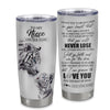 Personalized To My Niece Tumbler From Aunt Uncle Auntie You Will Never Lose White Tiger Niece Birthday Gifts Graduation Christmas Custom Stainless Steel Cup Travel Mug | siriusteestore