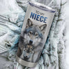 Personalized To My Niece Tumbler From Aunt Uncle Stainless Steel Cup I Close My Eyes For But A Moment Wolf Niece Birthday Gifts Graduation Christmas Travel Mug | siriusteestore