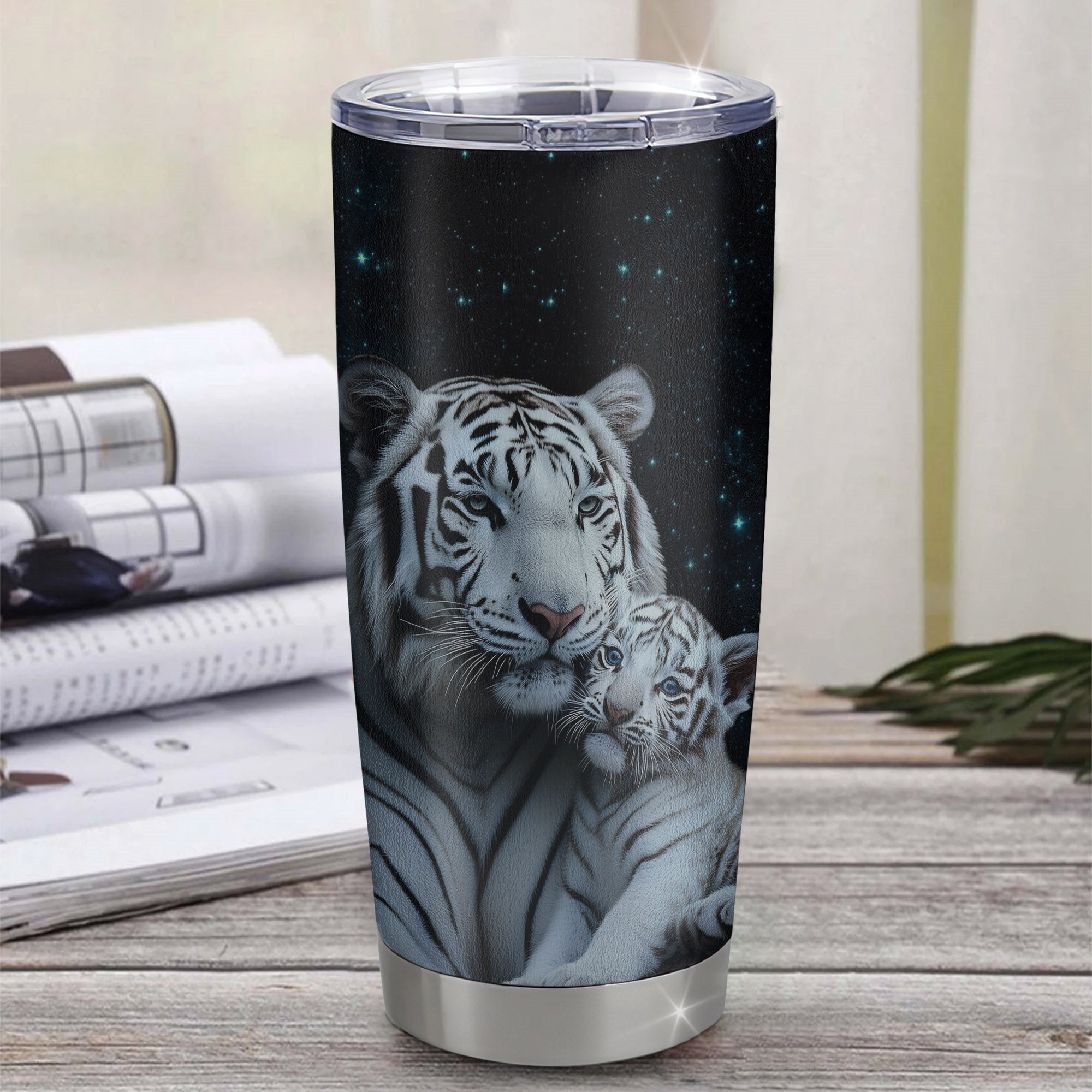 Personalized To My Niece Tumbler From Aunt Uncle Stainless Steel Cup Never Forget I Love You White Tiger Niece Birthday Graduation Christmas Travel Mug | siriusteestore