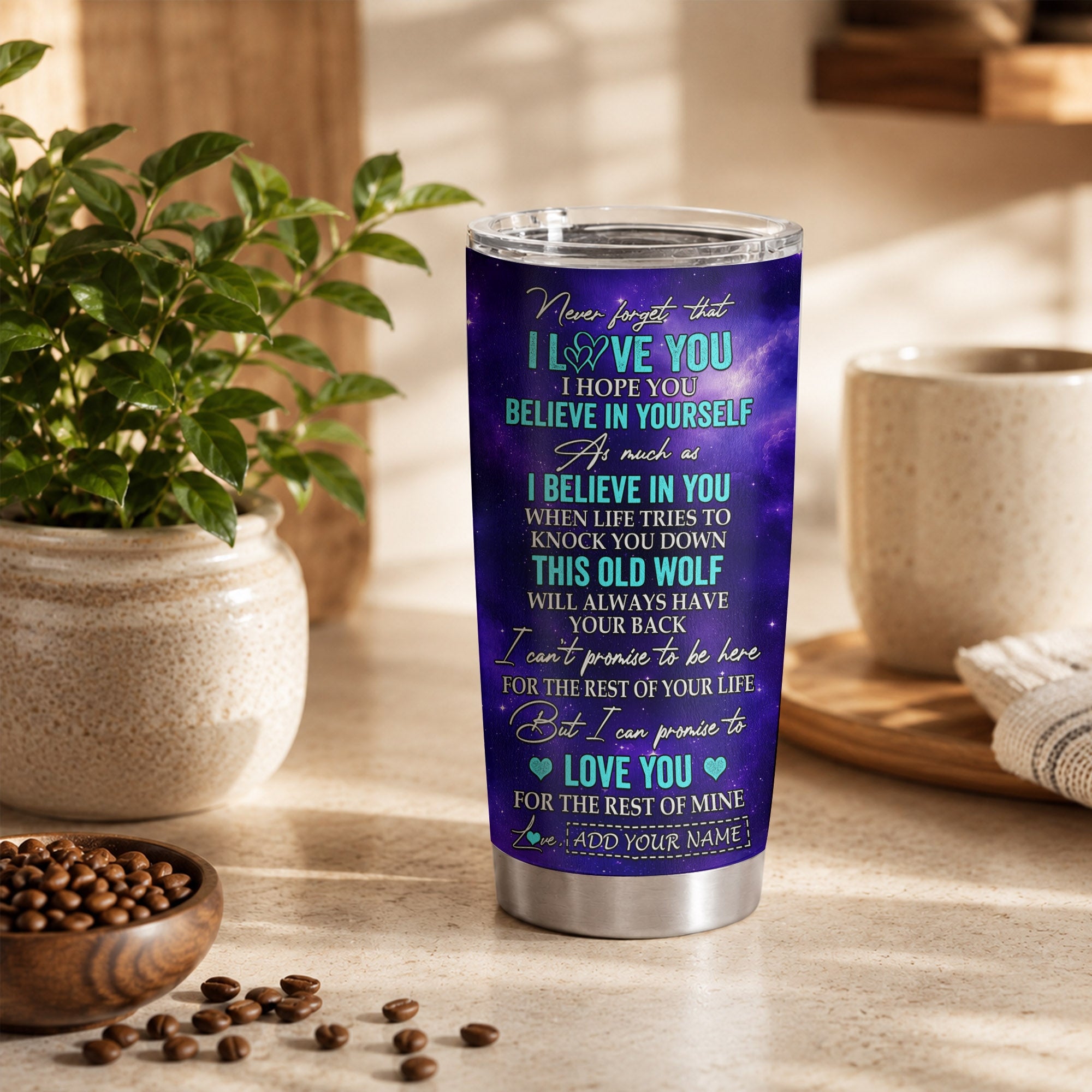 Personalized To My Niece Tumbler From Aunt Uncle Wolf Never Forget I Love You Niece Birthday Gifts Graduation Christmas Custom Stainless Steel Travel Mug | siriusteestore