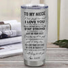 Personalized To My Niece Tumbler From Uncle Stainless Steel Cup I Love You With All My Heart Niece Birthday Graduation Christmas Travel Mug | siriusteestore