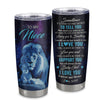 Personalized To My Niece Tumbler From Uncle Stainless Steel Cup Sometimes It's Hard Lion Niece Gift Birthday Graduation Christmas Custom Travel Mug | siriusteestore