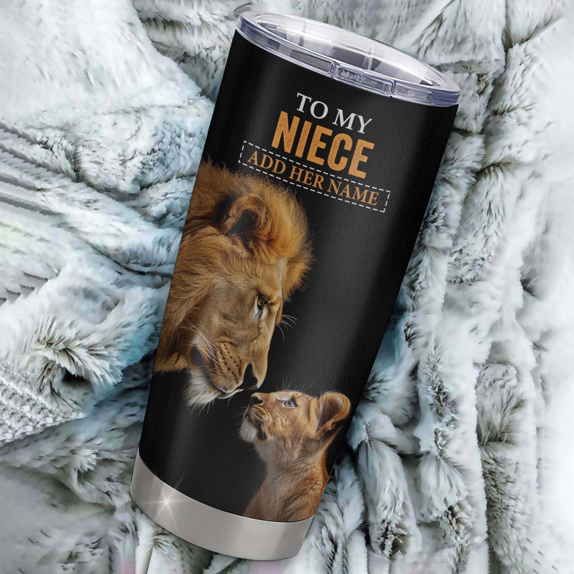 Personalized To My Niece Tumbler From Uncle You Will Never Lose Lion Niece Birthday Gifts Graduation Christmas Custom Stainless Steel Cup Travel Mug | siriusteestore