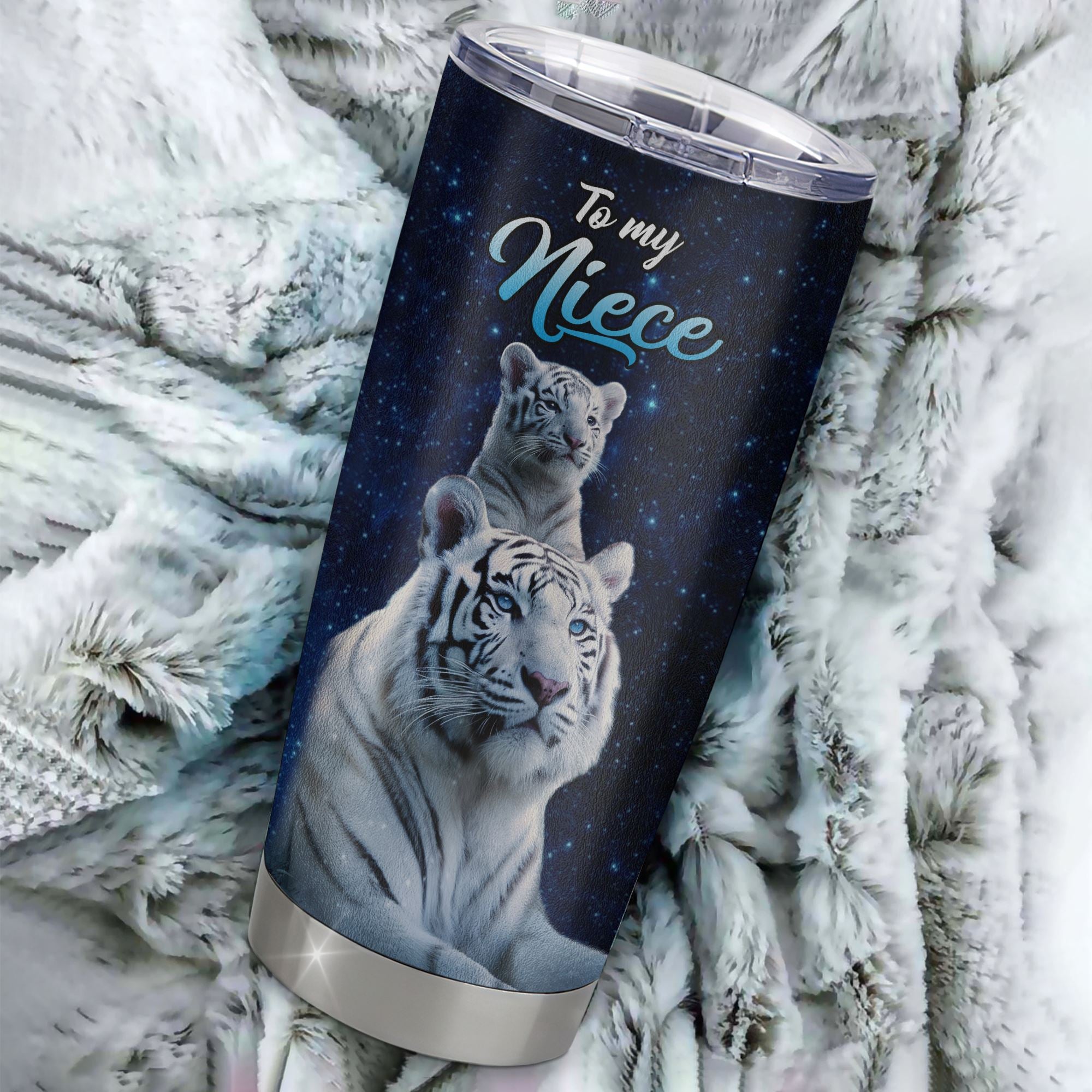Personalized To My Niece Tumbler Gift From Aunt Uncle Auntie Stainless Steel Cup This Old Tiger Love You Niece Birthday Graduation Christmas Custom Travel Mug | siriusteestore