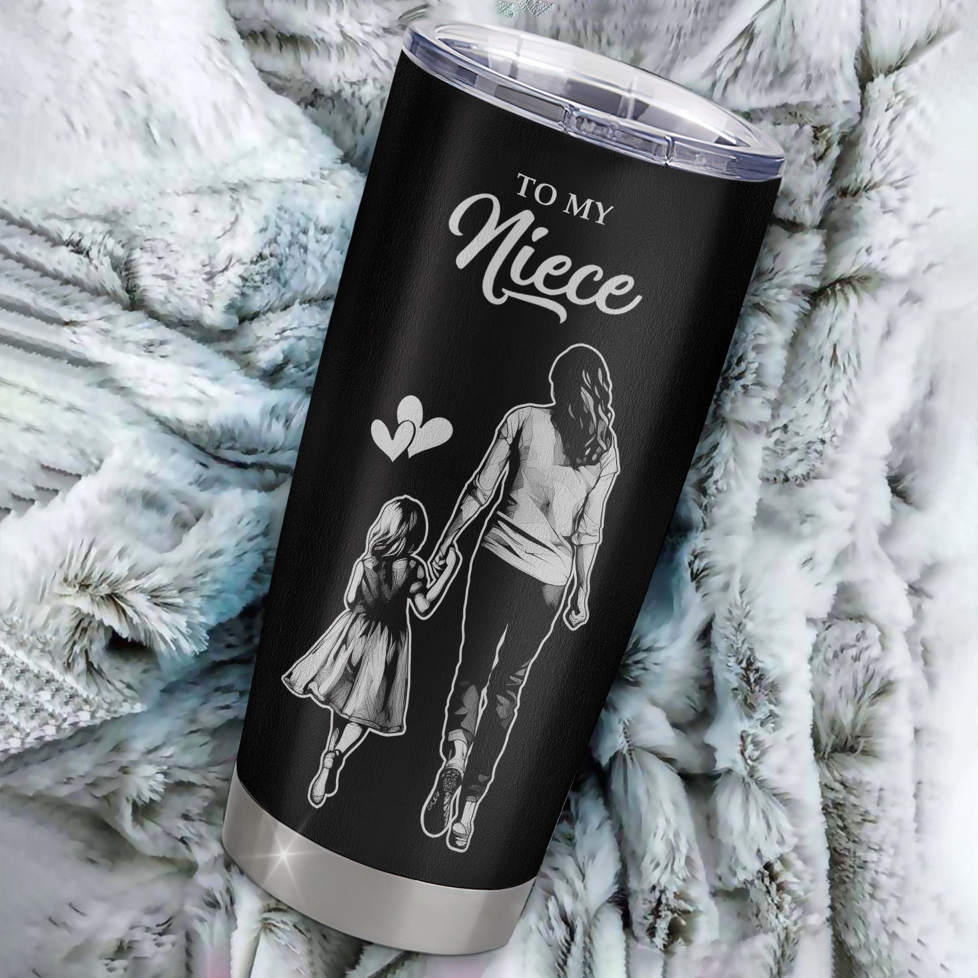 Personalized To My Niece Tumbler Stainless Steel Cup I Love You Forever From Aunt Auntie Niece Birthday Gifts Christmas Thanksgiving Graduation Custom Travel Mug | siriusteestore