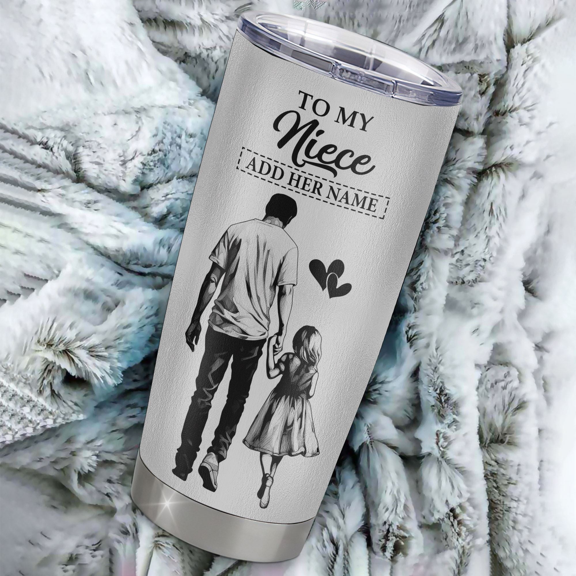 Personalized To My Niece Tumbler You Will Never Lose From Uncle Niece Birthday Gifts Graduation Christmas Custom Stainless Steel Cup Travel Mug | siriusteestore