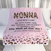 Personalized To My Nonna Gifts From Granddaughter Grandson Blanket Pink Leopard Happy Birthday Gifts For Nonna Mothers Day Christmas Customized Fleece Blanket | siriusteestore