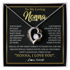 Forever Love Necklace 14K White Gold Finish | 1 | Personalized To My Nonna Gifts Necklace From Granddaughter Grandson Grateful Thank You Nonna Birthday Mothers Day Christmas Customized Gift Box Message Card | siriusteestore