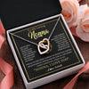 Interlocking Hearts Necklace Stainless Steel & Rose Gold Finish | 2 | Personalized To My Nonna Gifts Necklace From Granddaughter Grandson Grateful Thank You Nonna Birthday Mothers Day Christmas Customized Gift Box Message Card | siriusteestore