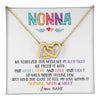 Interlocking Hearts Necklace 18K Yellow Gold Finish | 1 | Personalized To My Nonna Necklace From Grandkids Granddaughter We Squeezed This Necklace Nonna Birthday Mothers Day Jewelry Customized Gift Box Message Card | siriusteestore