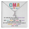 Alluring Beauty Necklace 14K White Gold Finish | 1 | Personalized To My Oma Necklace From Grandkids Granddaughter We Squeezed This Necklace Oma Birthday Mothers Day Christmas Customized Gift Box Message Card | siriusteestore
