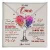 Alluring Beauty Necklace 14K White Gold Finish | 1 | Personalized To My Oma Necklace From Grandkids Never Forget That I Love You You Mean The World Oma Birthday Mothers Day Christmas Customized Gift Box Message Card | siriusteestore