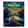 Personalized To My Pawpaw Gifts Blanket From Grandson Grandkids I Love You Bear Pawpaw Birthday Gifts Present For Fathers Day Christmas Custom Fleece Blanket | siriusteestore