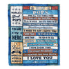 Personalized To My Pops Blanket From Grandchildren Grandkids Wood Best Gifts For Great Pops Birthday Fathers Day Christmas Customized Fleece Blanket | siriusteestore