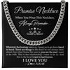 Cuban Link Chain Necklace Stainless Steel | 1 | Personalized To My Promise Necklace For Boyfiend I Love You Gift Ideas For Boyfriend Birthday Anniversary Day Christmas Customized Gift Box Message Card | siriusteestore
