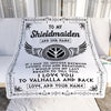 Personalized To My Shieldmaiden Blanket Viking Blanket For Women I Love You Valhalla Gift For Wife Girlfriend Birthday Christmas Custom Fleece Throw Blanket | siriusteestore