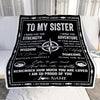 Personalized To My Sister Blanket From Brother I Wish You The Strength Sister Birthday Gifts Positive Graduation Christmas Customized Fleece Throw Blanket | siriusteestore