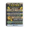 Personalized To My Sister Canvas From Brother Always Remember How Much I Love You Wood Sunflower Sister Birthday Custom Wall Art Print Home Decor Framed Canvas | siriusteestore