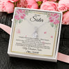 Alluring Beauty Necklace 14K White Gold Finish | 2 | Personalized To My Sister From Brother Imagine This Necklace As A Love Sister Birthday Gifts Jewelry Graduation Christmas Customized Gift Box Message Card | siriusteestore