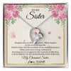 Forever Love Necklace 14K White Gold Finish | 1 | Personalized To My Sister From Brother Imagine This Necklace As A Love Sister Birthday Gifts Jewelry Graduation Christmas Customized Gift Box Message Card | siriusteestore