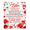 Personalized To My Sister Gifts Blanket From Brother Flower Like Branches Birthday Gifts For Sister Women Christmas Custom Fleece Throw Blanket | siriusteestore