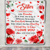 Personalized To My Sister Gifts Blanket From Brother Flower Like Branches Birthday Gifts For Sister Women Christmas Custom Fleece Throw Blanket | siriusteestore