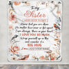Personalized To My Sister Gifts Blanket From Brother Never Feel You Are Alone Birthday Gifts For Sister Graduation Christmas Customized Fleece Blanket | siriusteestore