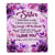 Personalized To My Sister Gifts Blanket From Brother Purple Floral Birthday Gifts For Sister Graduation Christmas Custom Fleece Throw Blanket | siriusteestore