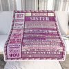 Personalized To My Sister Gifts Blanket From Brother Wood Thank You For All Gifts For Sister Birthday Gifts Sister Graduation Christmas Fleece Throw Blanket | siriusteestore