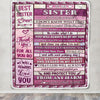 Personalized To My Sister Gifts Blanket From Brother Wood Thank You For All Gifts For Sister Birthday Gifts Sister Graduation Christmas Fleece Throw Blanket | siriusteestore