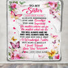 Personalized To My Sister Gifts Blanket From Brother You Are Beautiful Birthday Gifts For Sister Graduation Christmas Custom Fleece Throw Blanket | siriusteestore