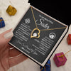 Forever Love Necklace 18K Yellow Gold Finish | 2 | Personalized To My Sister Necklace From Brother I Wish You The Strength Sister Birthday Graduation Inspirational Customized Gift Box Message Card | siriusteestore.myshopify