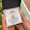 Love Knot Necklace 18K Yellow Gold Finish | 2 | Personalized To My Sister Necklace From Sister She's A Loving Friend Bestie Sister Birthday Graduation Christmas Pendant Customized Gift Box Message Card | siriusteestore
