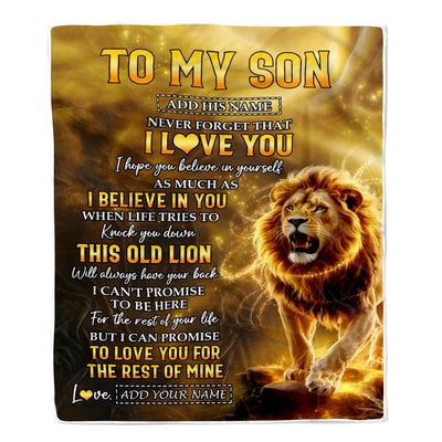 Personalized To My Son Birthday Gifts From Dad Father Blanket I Love You Son Gifts Graduation Christmas Gift Ideas For Men Customized Fleece Throw Blanket | siriusteestore
