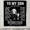Personalized To My Son Blanket From Dad Father Sometimes It's Hard Son Birthday Gifts Graduation Christmas Customized Fleece Throw Blanket | siriusteestore