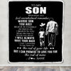 Personalized To My Son Blanket From Dad Father Whenever You Feel Overwhelmed Son Birthday Graduation Christmas Customized Fleece Throw Blanket | siriusteestore