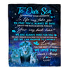 Personalized To My Son Blanket From Mom And Dad We Love You Forever And Always Lion Son Birthday Thanksgiving Christmas Customized Fleece Throw Blanket | siriusteestore