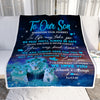 Personalized To My Son Blanket From Mom And Dad We Love You Forever And Always Lion Son Birthday Thanksgiving Christmas Customized Fleece Throw Blanket | siriusteestore