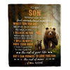 Personalized To My Son Blanket From Mom Dad Mother Whenever You Feel Bear Son Birthday Gifts Graduation Christmas Customized Bed Fleece Throw Blanket | siriusteestore