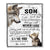 Personalized To My Son Blanket From Mom Dad You Will Never Lose Wolf Son Birthday Graduation Christmas Customized Bed Quilt Fleece Throw Blanket | siriusteestore