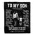 Personalized To My Son Blanket From Mom Mother Sometimes It's Hard Son Birthday Gifts Graduation Christmas Customized Fleece Throw Blanket | siriusteestore