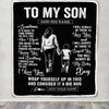 Personalized To My Son Blanket From Mom Mother Sometimes It's Hard Son Birthday Gifts Graduation Christmas Customized Fleece Throw Blanket | siriusteestore