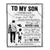 Personalized To My Son Blanket You Will Never Lose From Dad Father Son Birthday Gifts Graduation Christmas Customized Fleece Throw Blanket | siriusteestore
