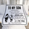 Personalized To My Son Blanket You Will Never Lose From Mom Mother Son Birthday Gifts Graduation Christmas Customized Fleece Throw Blanket | siriusteestore